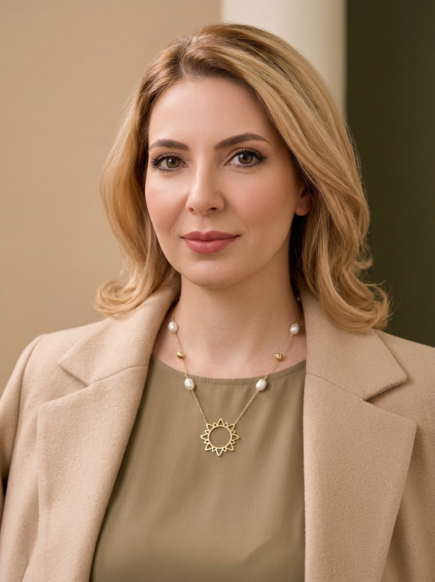 گردنبند طرح خورشید مینیمال