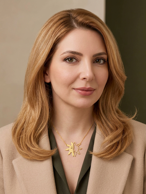 گردنبند طرح خورشید چهره دار
